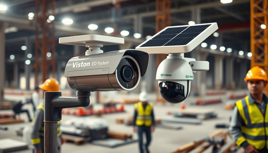 choosing solar powered security camera for construction site