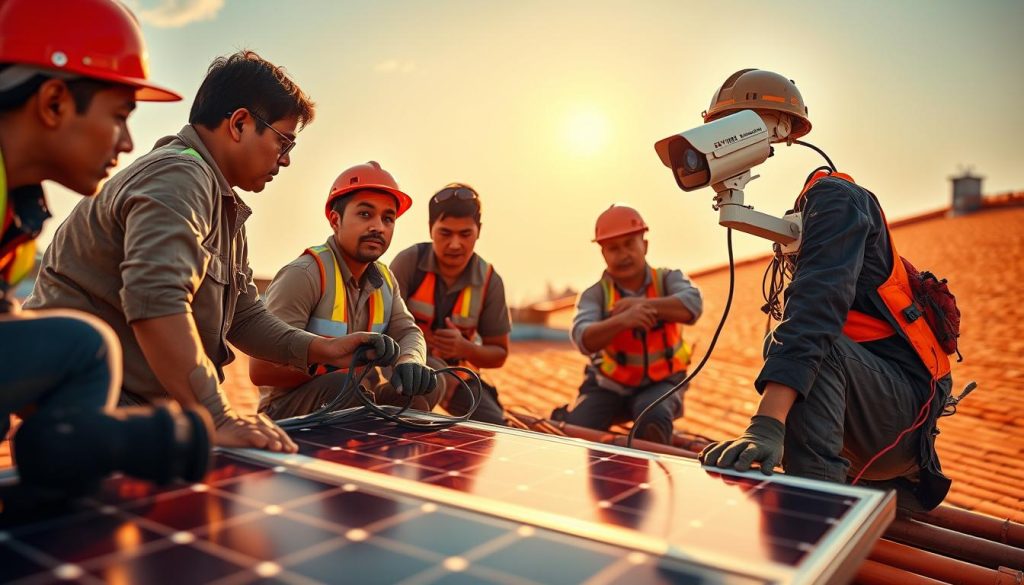 solar panel installation