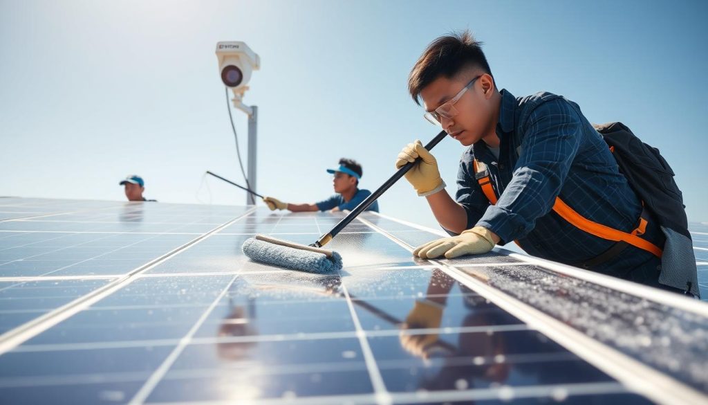 solar panel maintenance cleaning