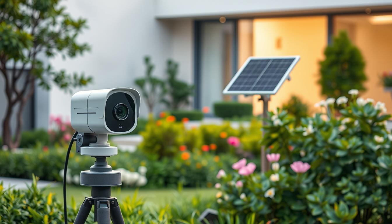 solar-powered security camera system