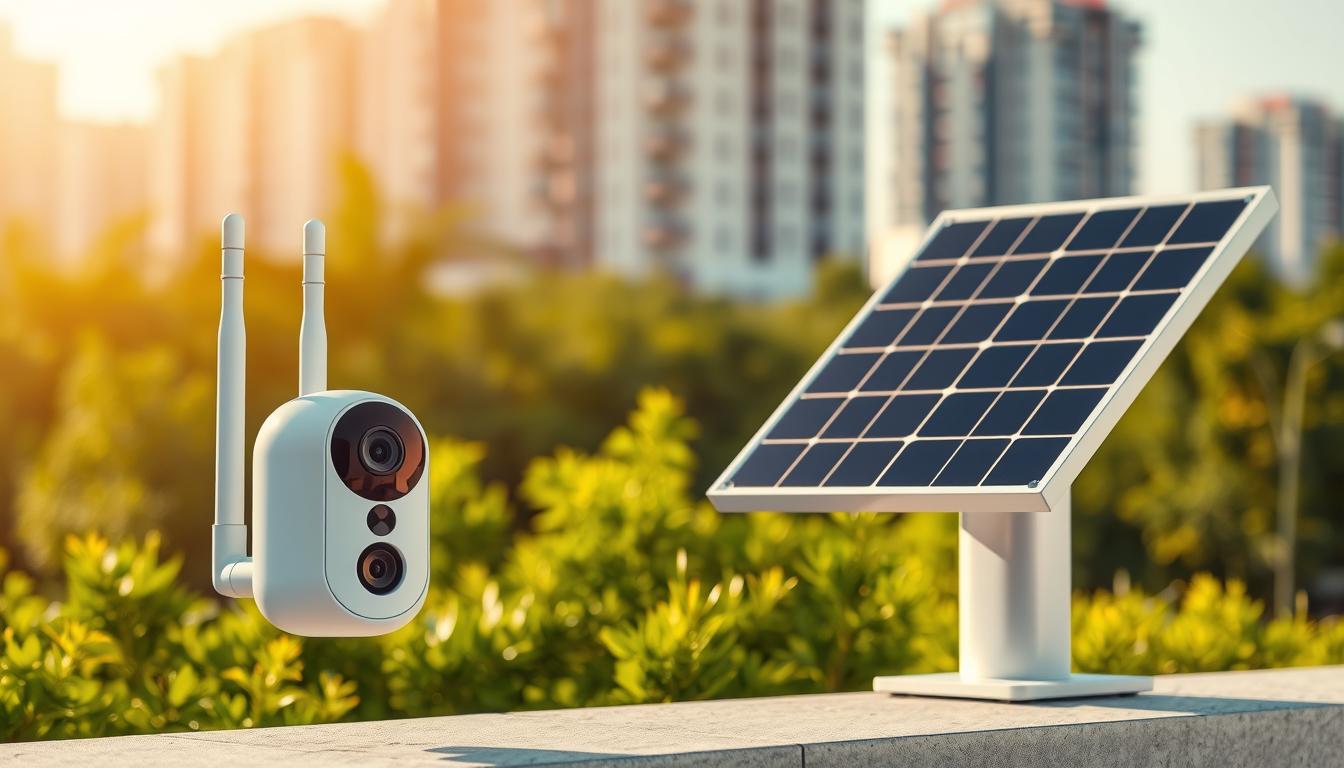 solar powered wireless security camera system