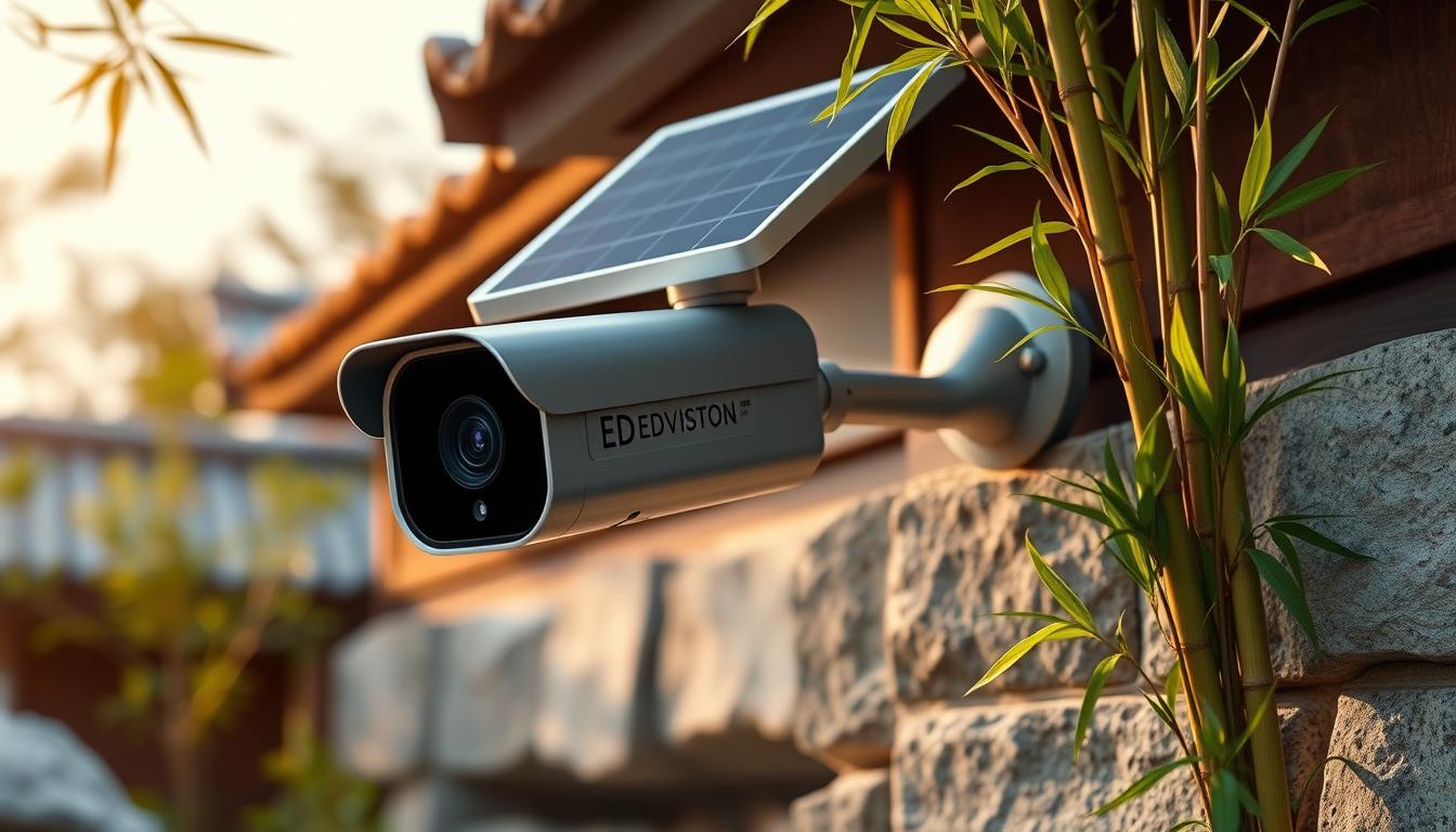solar security camera installation
