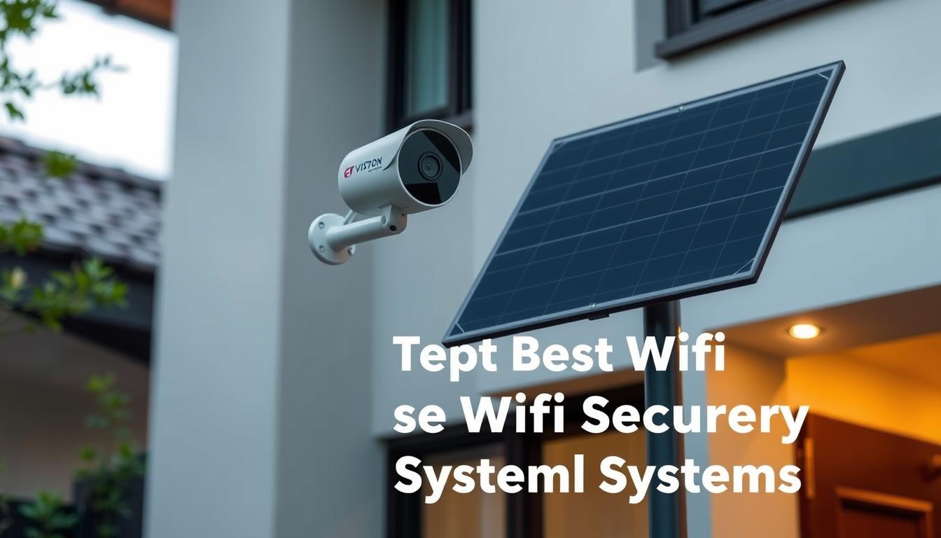 solar security camera installation