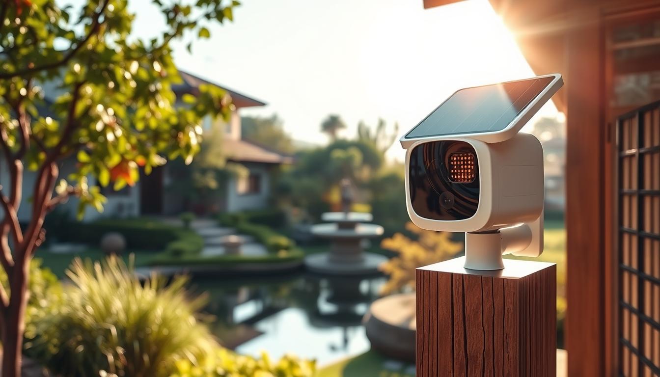 solar security camera setup