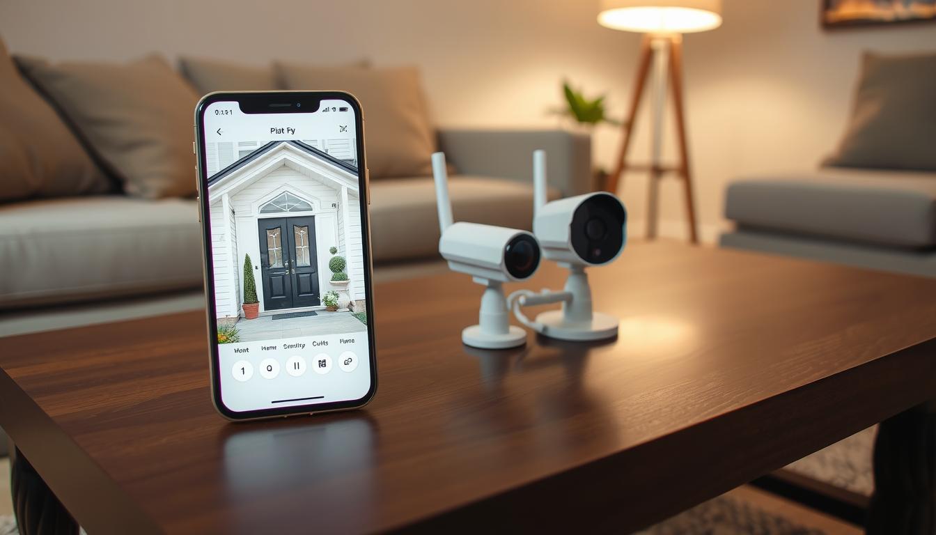 CCTV camera mobile viewing setup