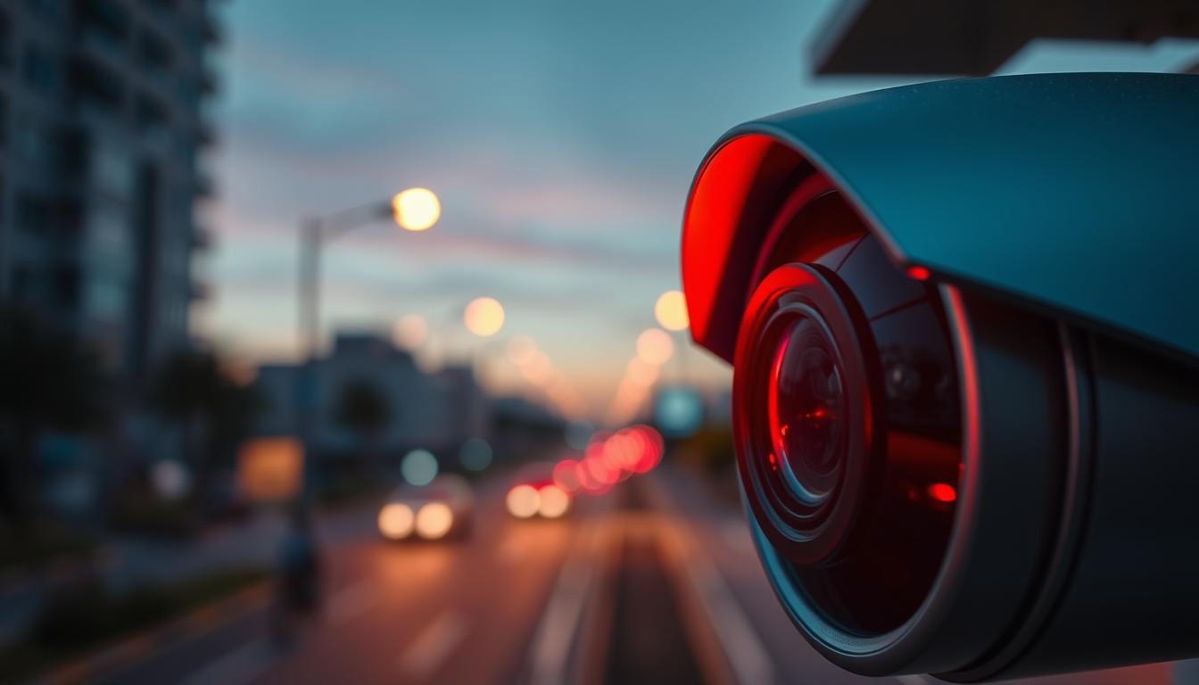 CCTV camera red light indicator