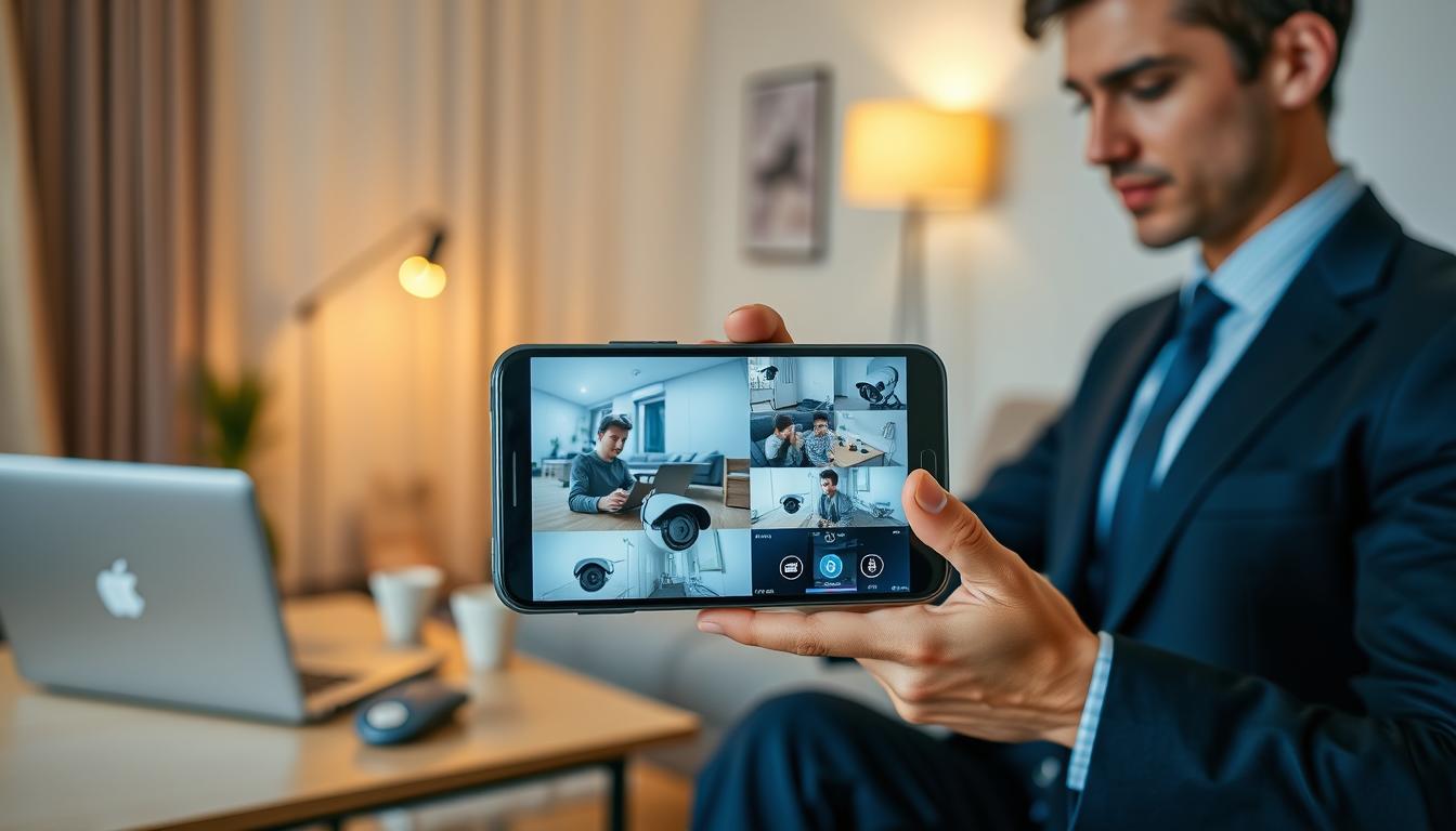 CCTV mobile app monitoring