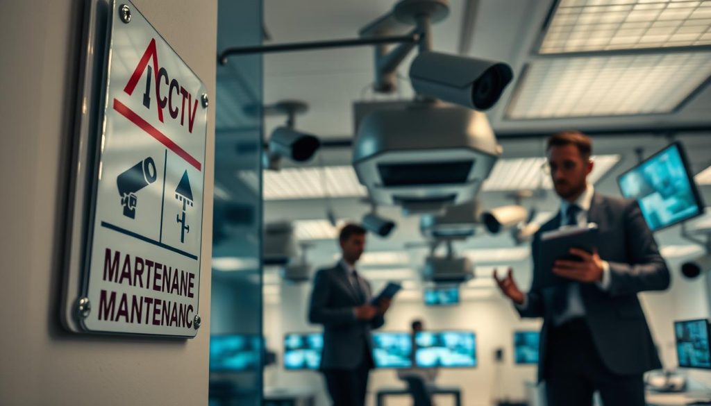 CCTV system maintenance signs