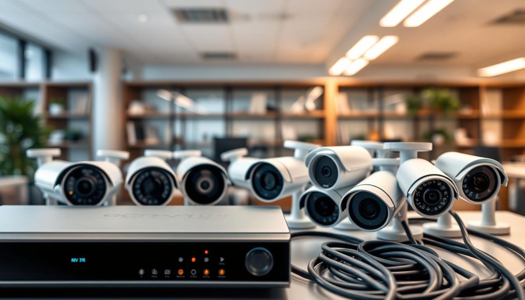 NVR system components IP cameras Ethernet