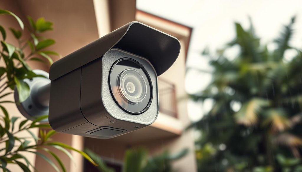 Weatherproof security camera features