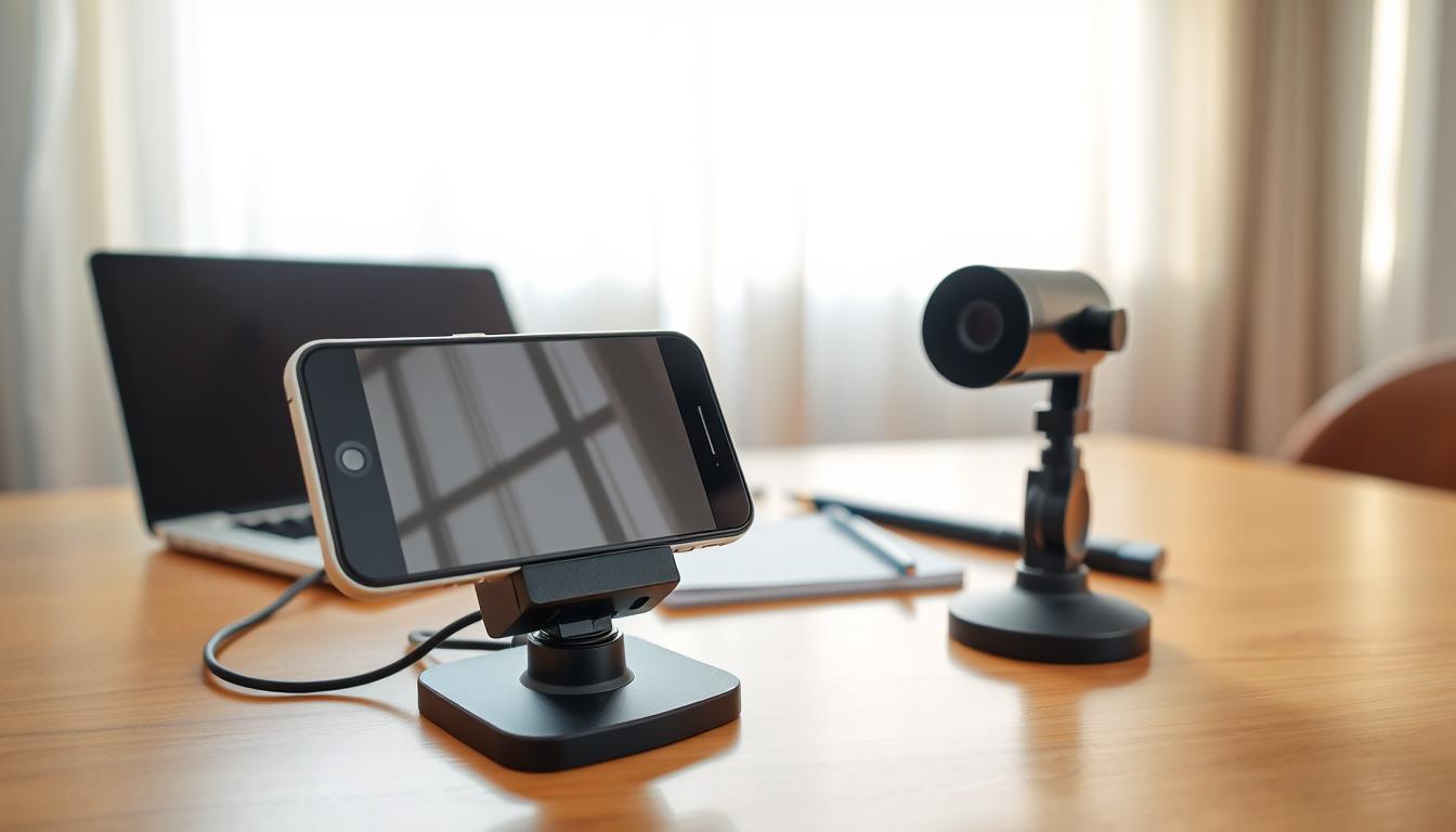 old smartphone security camera setup