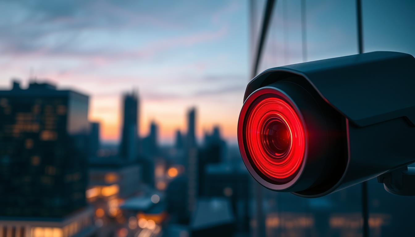 security camera red light indicator