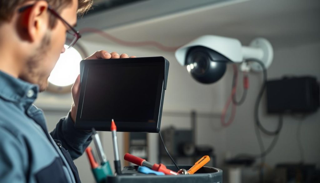 CCTV camera black screen troubleshooting