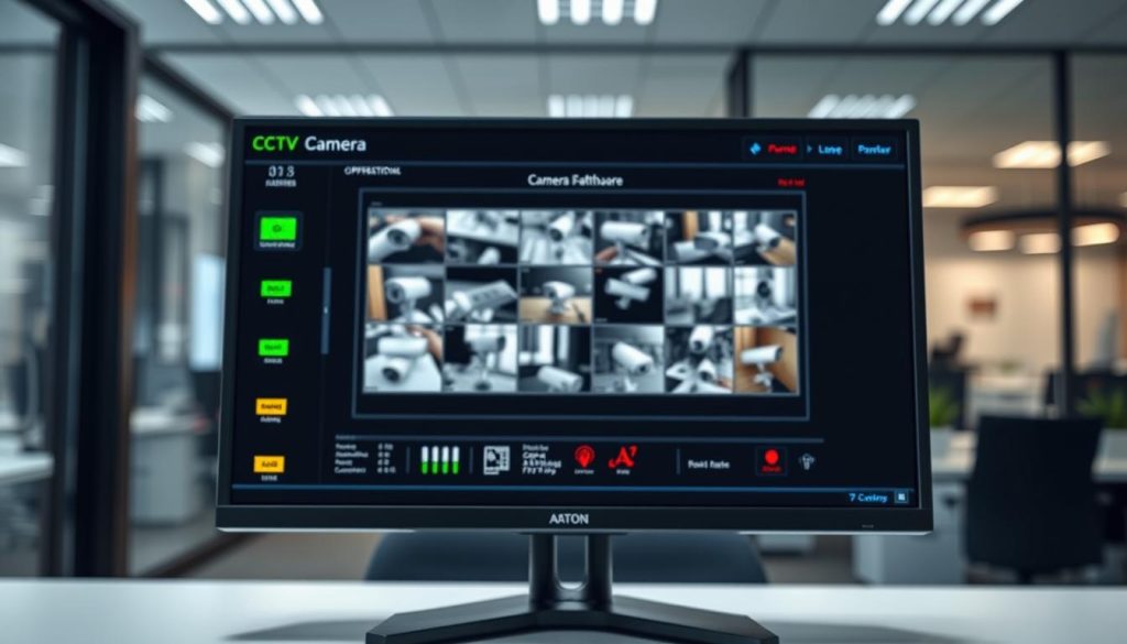 CCTV camera software interface showing status icons