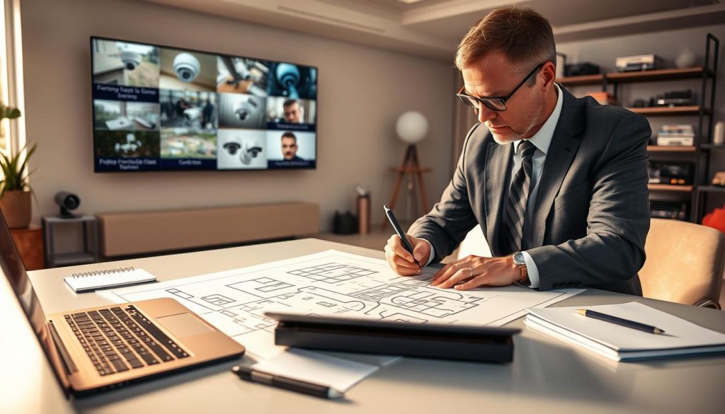 assessing property layout security camera placement