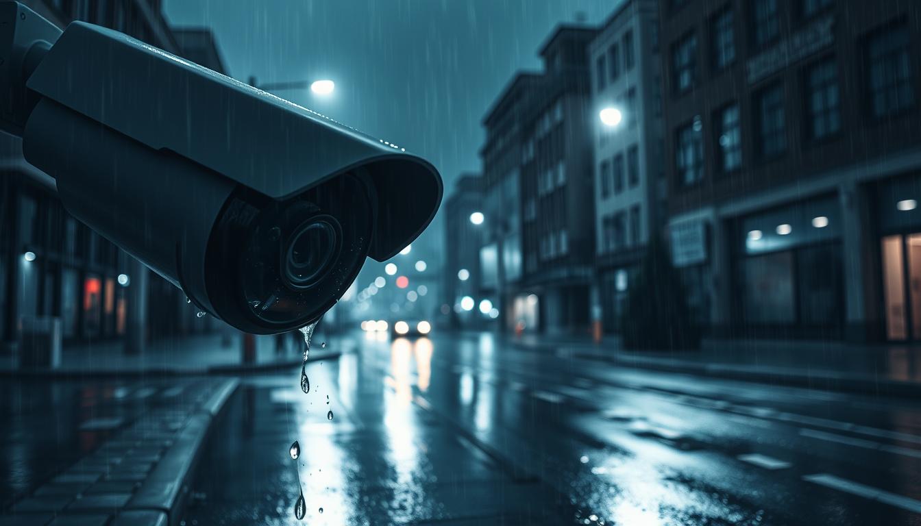 cctv surveillance in rain