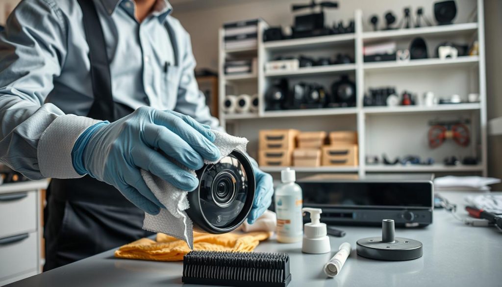 maintaining camera recording equipment cleaning