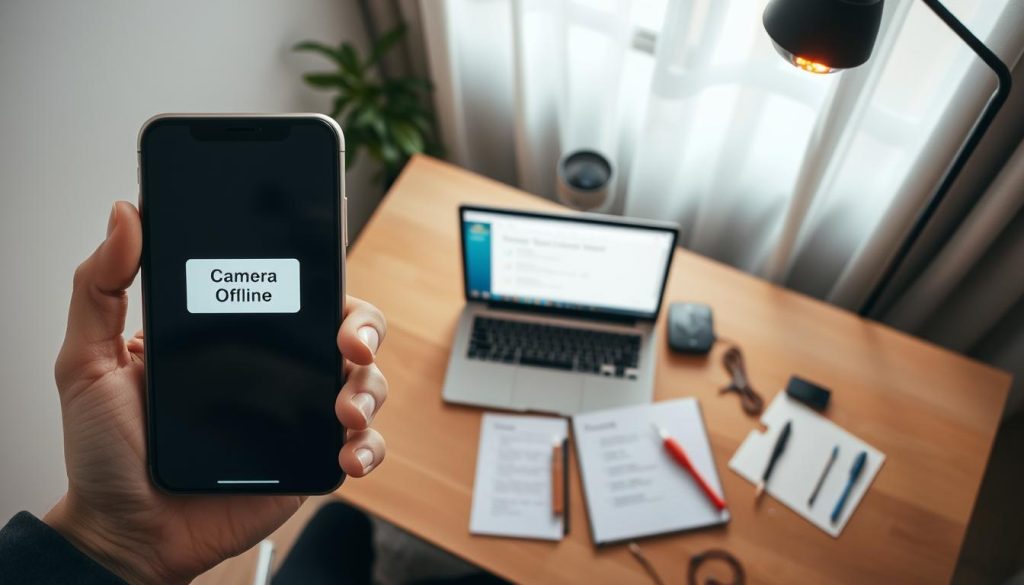 offline security camera troubleshooting steps