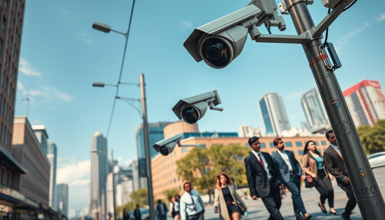 public surveillance cameras in urban environment