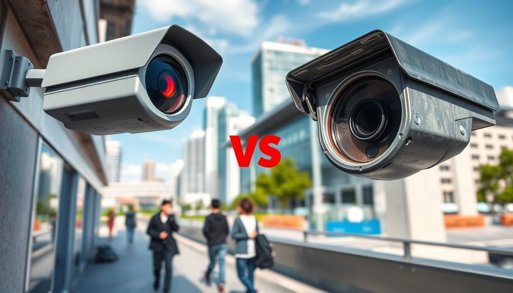real vs fake security camera comparison
