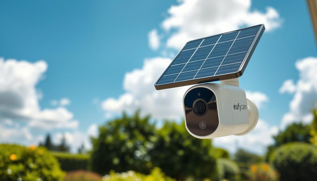 EufyCam 3 integrated solar panel design EufyCam 3 integrated solar panel design