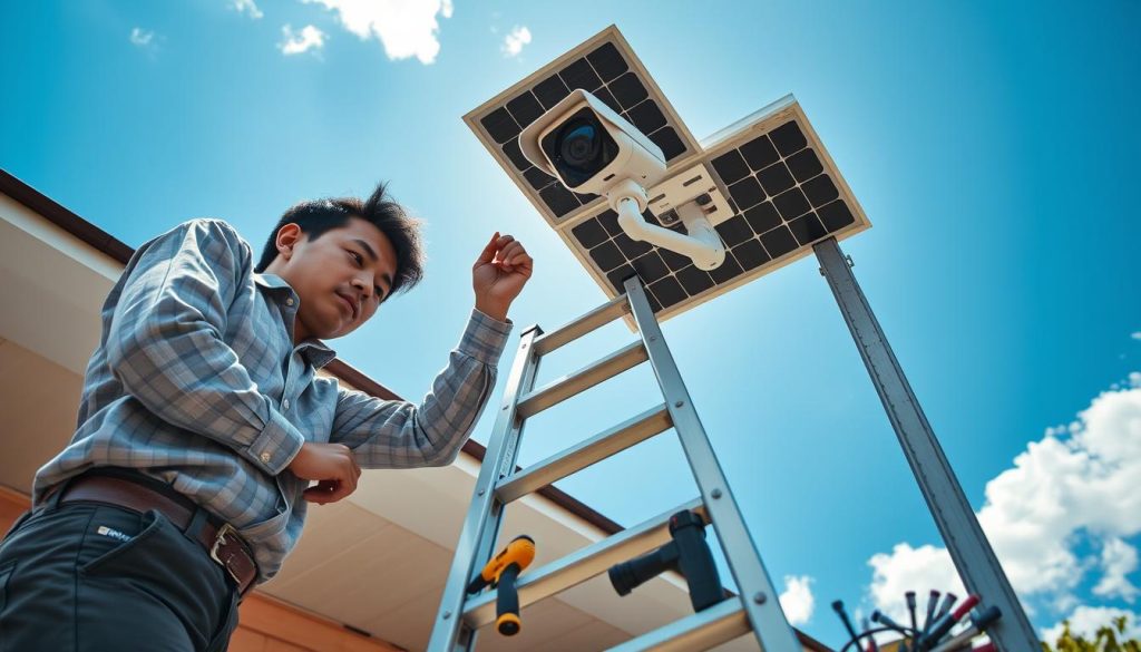 solar panel and camera installation process solar panel and camera installation process
