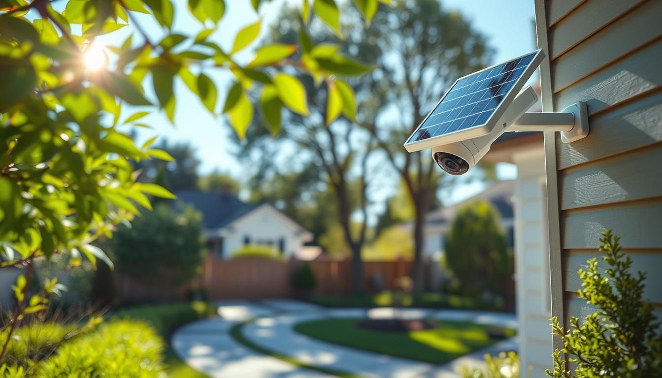 solar-powered home security system