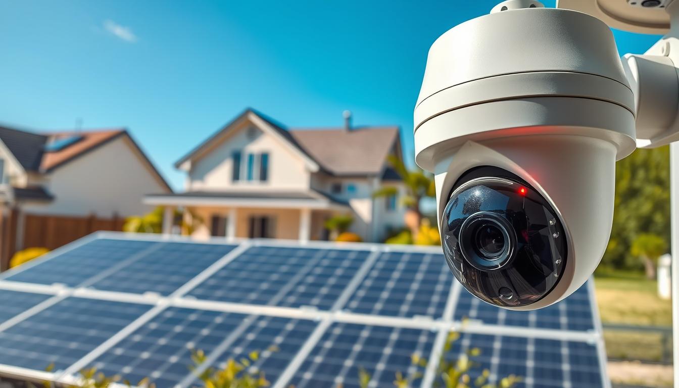 solar-powered home security system