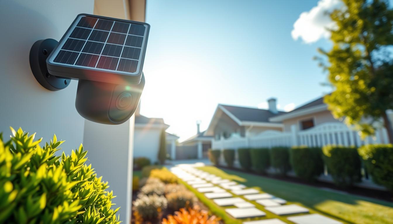solar powered wireless wifi security camera installation